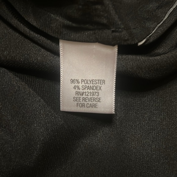 Simply Vera (Vera Wang) black tie neck satin-like blouse - Picture 8 of 10